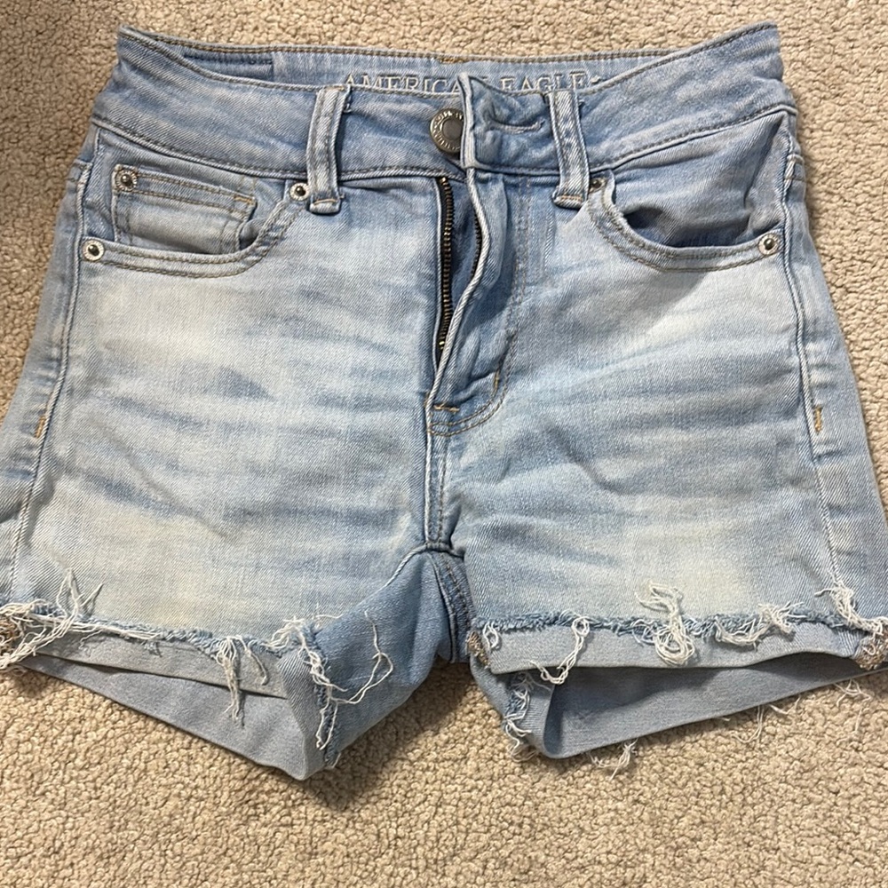American Eagle Outfitters Women's Light Blue Denim Shorts